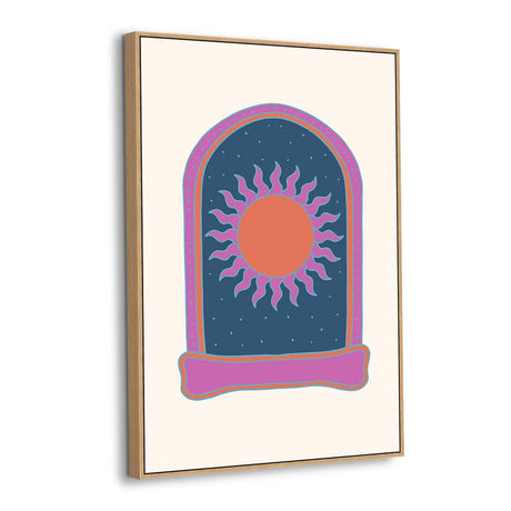 Celestial Sunrise Window Canvas Wall Art