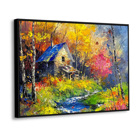 Charming Countryside Cabin Canvas Wall Art