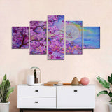 Cherry Blossom in Moonlight Canvas Wall Art