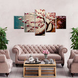 Cherry Blossom Textured Canvas Wall Art