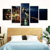 Cinque Terre at Night Multi-Panel Canvas Wall Art