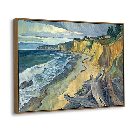 Cliffside Serenity: A Coastal Escape Canvas Wall Art
