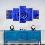 Blue Rose Canvas Wall Art