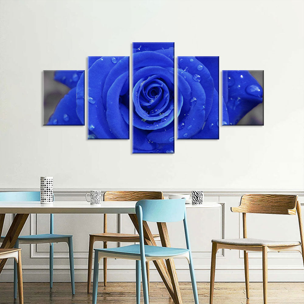 Blue Rose Canvas Wall Art