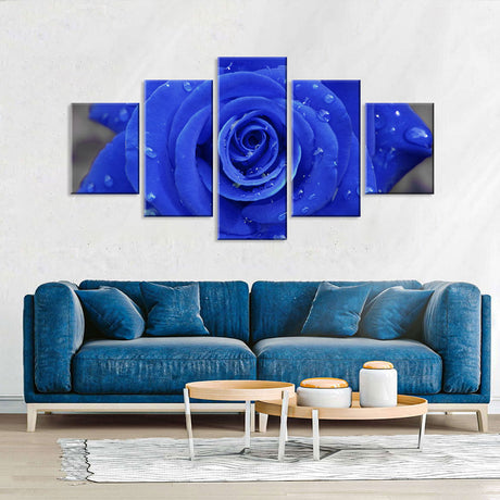 Blue Rose Canvas Wall Art