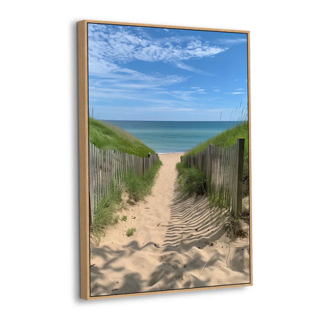 Coastal Bliss: Beach Pathway Canvas Wall Art