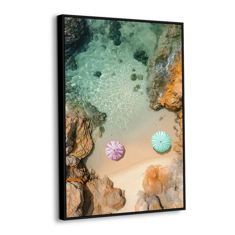 Coastal Serenity- Aerial Beach View Canvas Wall Art