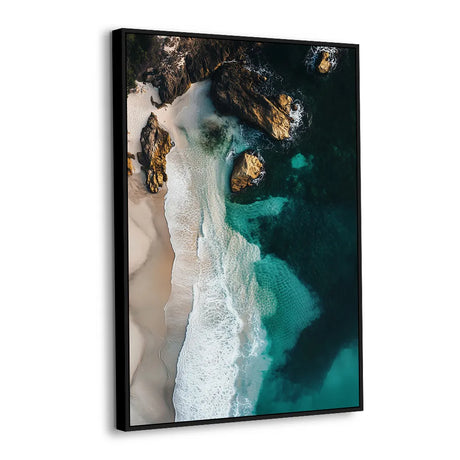 Coastal Serenity Aerial Canvas Wall Art