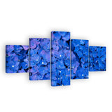 Cobalt Blue Hydrangea Flowers Canvas Wall Art