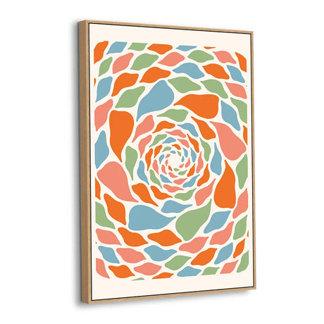 Color Swirl Bloom Canvas Wall Art