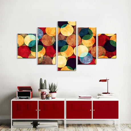 Abstract Round Pattern Canvas Wall Art