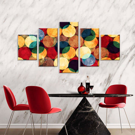 Abstract Round Pattern Canvas Wall Art