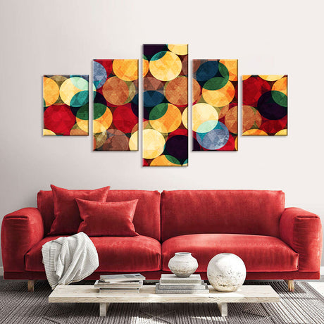 Abstract Round Pattern Canvas Wall Art