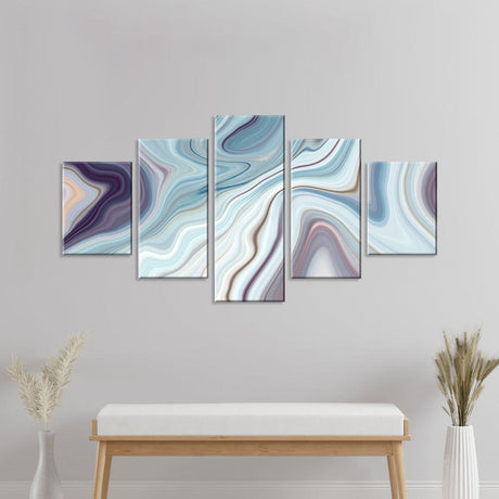 Elegant Swirling Agate Canvas Wall Art