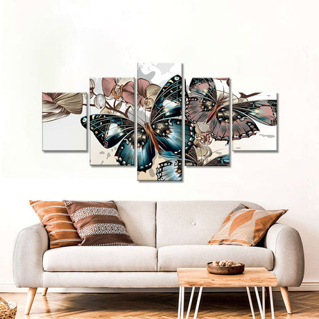 Colorful Butterfly Canvas Wall Art