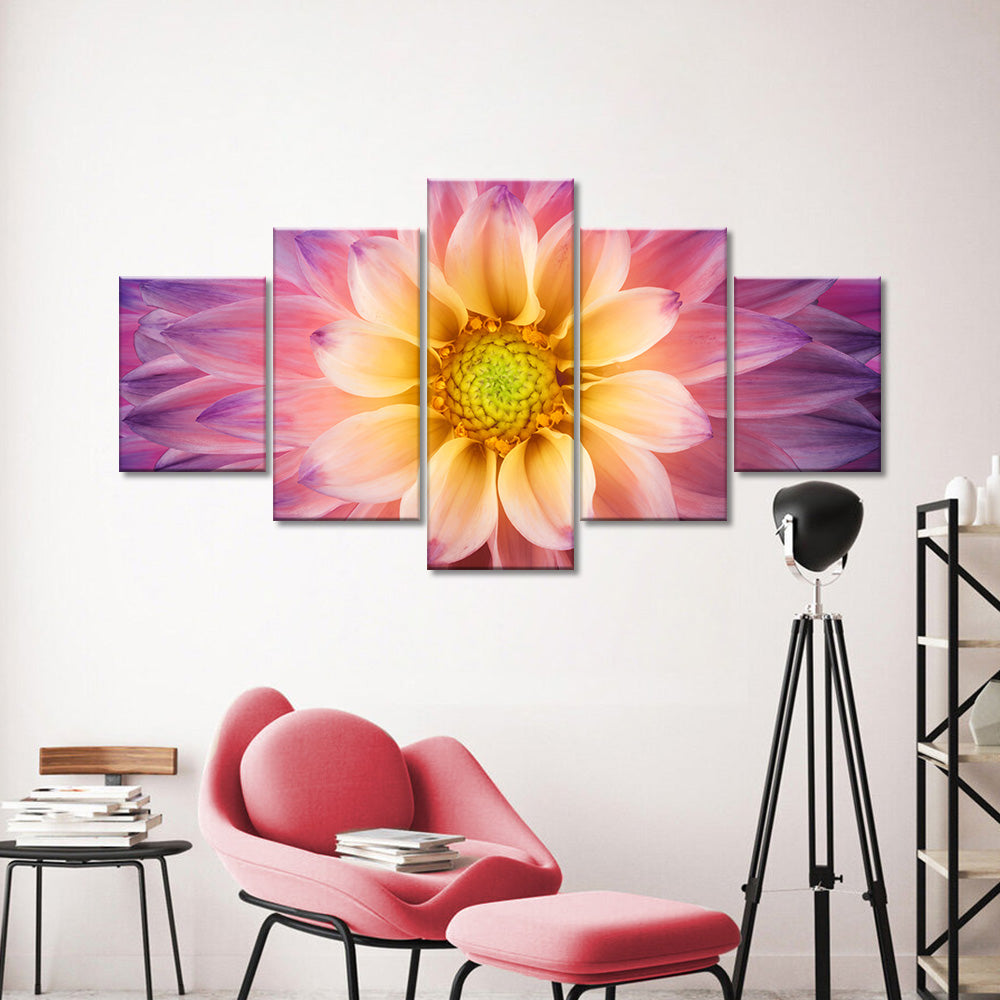 Colorful Chrysanthemum Flower Canvas Wall Art