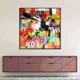 Colorful Discobolus Graffiti Canvas Wall Art