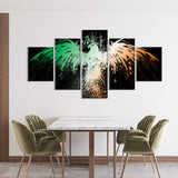 Colorful Eagle Icon Canvas Wall Art