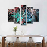 Elegant Fractal Flower Canvas Wall Art