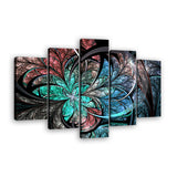 Elegant Fractal Flower Canvas Wall Art