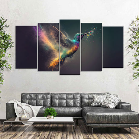 Colorful Hummingbird Canvas Wall Art