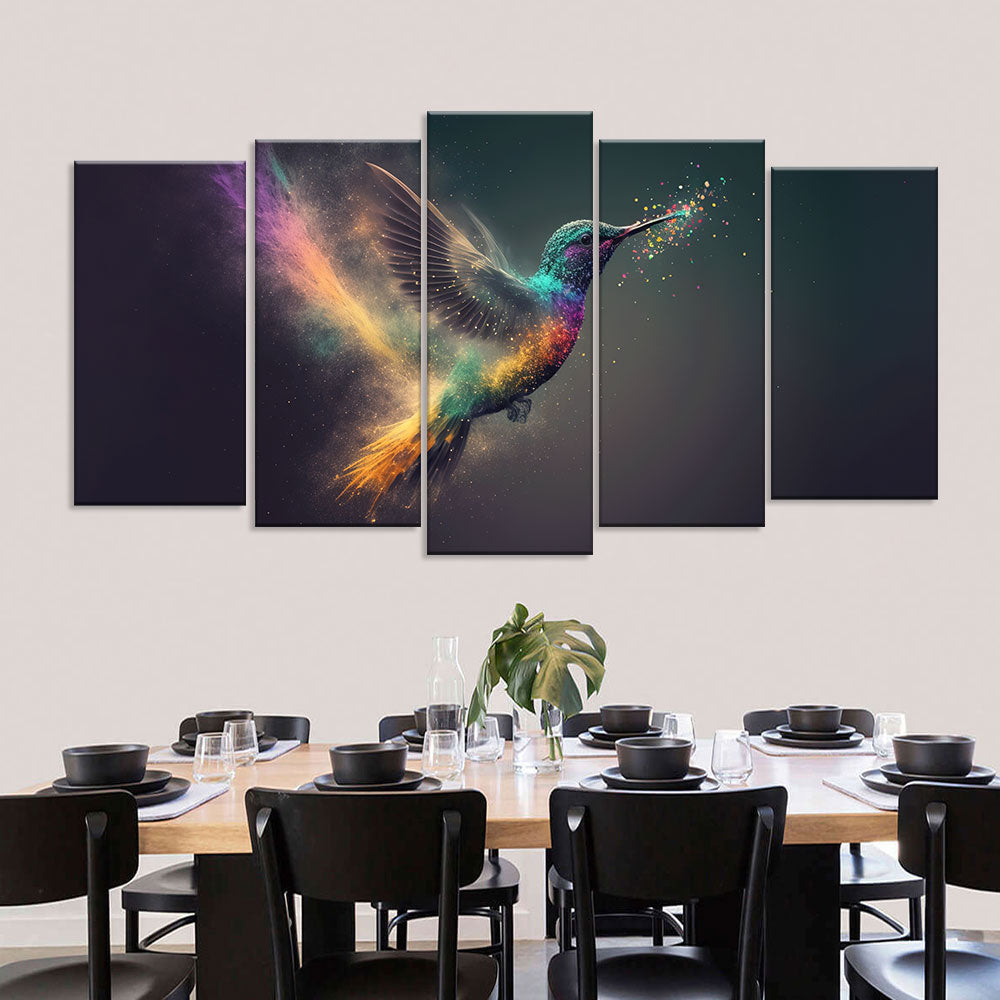 Colorful Hummingbird Canvas Wall Art