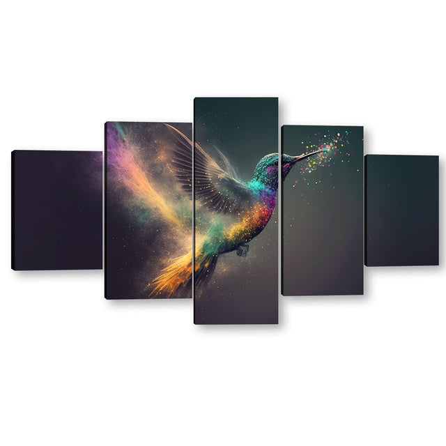 Colorful Hummingbird Canvas Wall Art