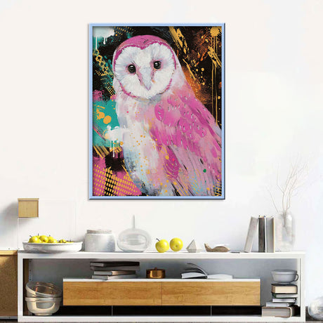 Colorful Owl Graffiti Canvas Wall Art