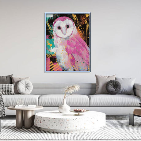 Colorful Owl Graffiti Canvas Wall Art