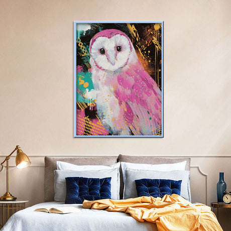 Colorful Owl Graffiti Canvas Wall Art