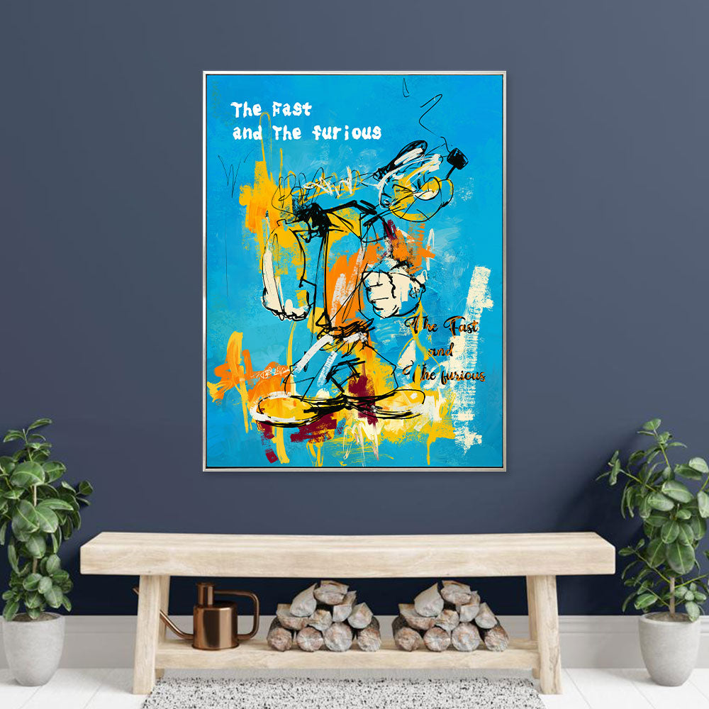 Colorful Popeye Graffiti Canvas Wall Art