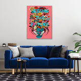 Colorful Seeing The Future Graffiti Canvas Wall Art