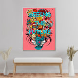 Colorful Seeing The Future Graffiti Canvas Wall Art