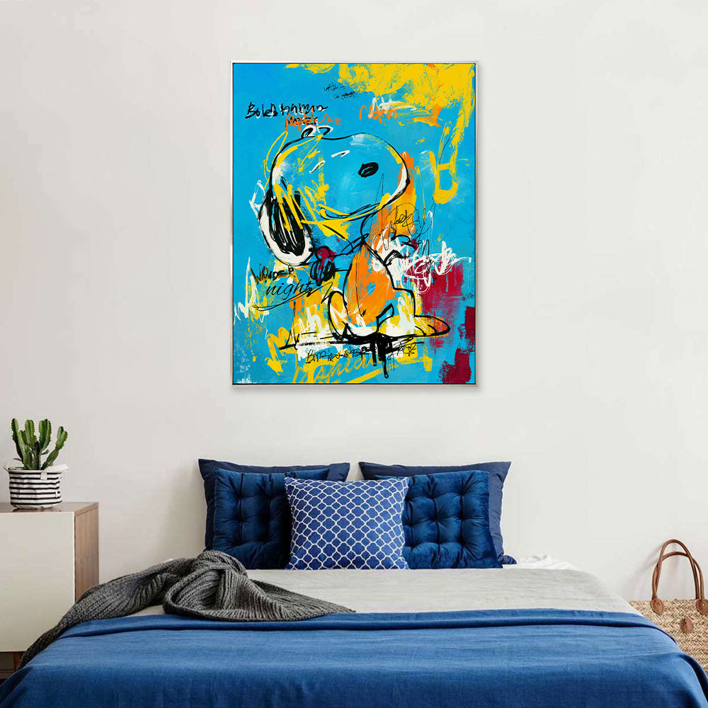 Colorful Snoopy Graffiti Canvas Wall Art