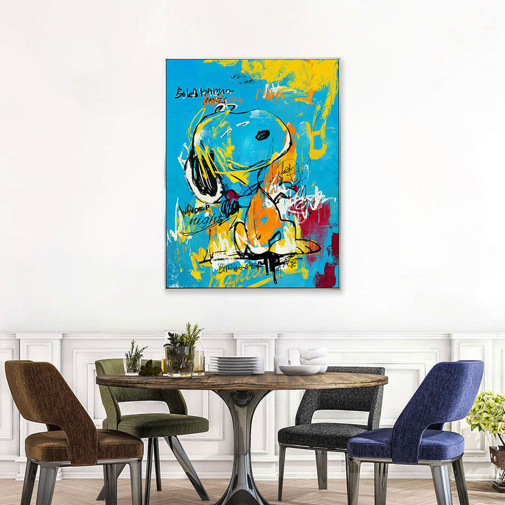 Colorful Snoopy Graffiti Canvas Wall Art