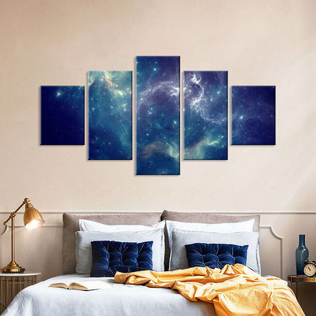 Colorful Space Nebula Canvas Wall Art