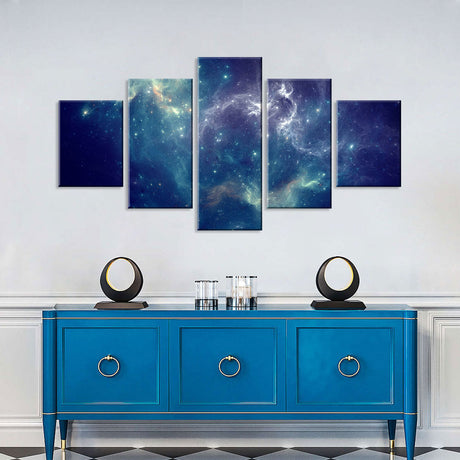 Colorful Space Nebula Canvas Wall Art