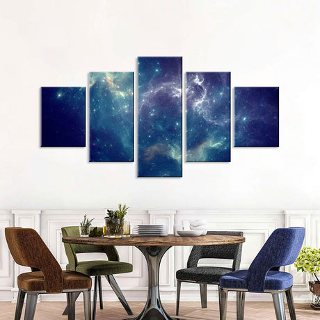 Colorful Space Nebula Canvas Wall Art