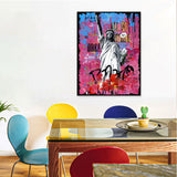 Colorful Statue Of Liberty Graffiti Canvas Wall Art5