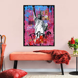 Colorful Statue Of Liberty Graffiti Canvas Wall Art5