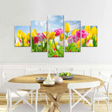 Colorful Tulips Canvas Wall Art