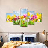 Colorful Tulips Canvas Wall Art