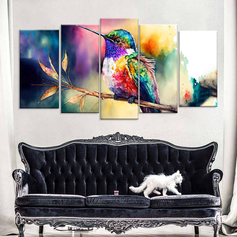 Vivid Hummingbird Canvas Wall Art