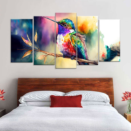 Vivid Hummingbird Canvas Wall Art