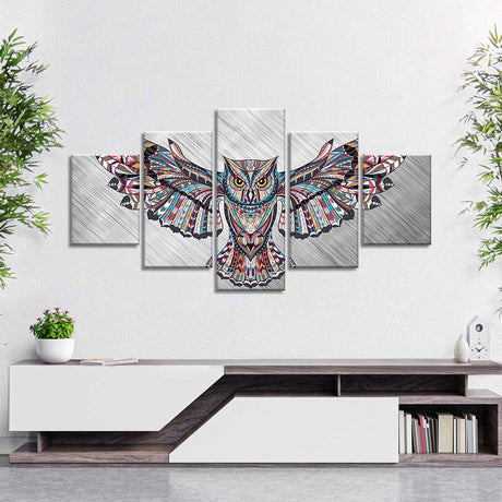 Colorful Owl Canvas Wall Art