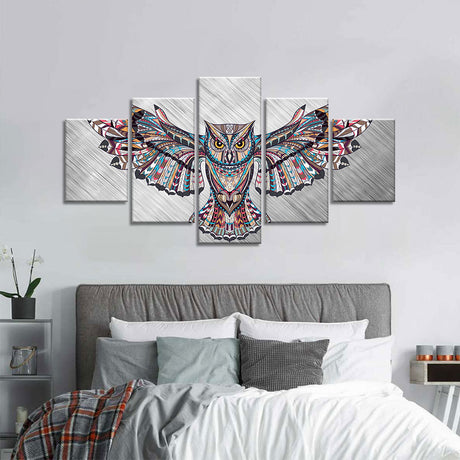 Colorful Owl Canvas Wall Art