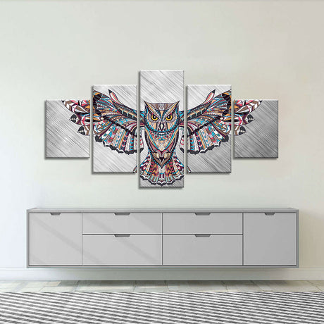 Colorful Owl Canvas Wall Art