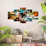 Abstract Color Burst Canvas Wall Art