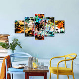 Abstract Color Burst Canvas Wall Art