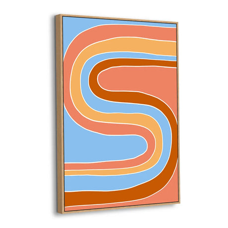 Colorwave Curve Canvas Wall Art